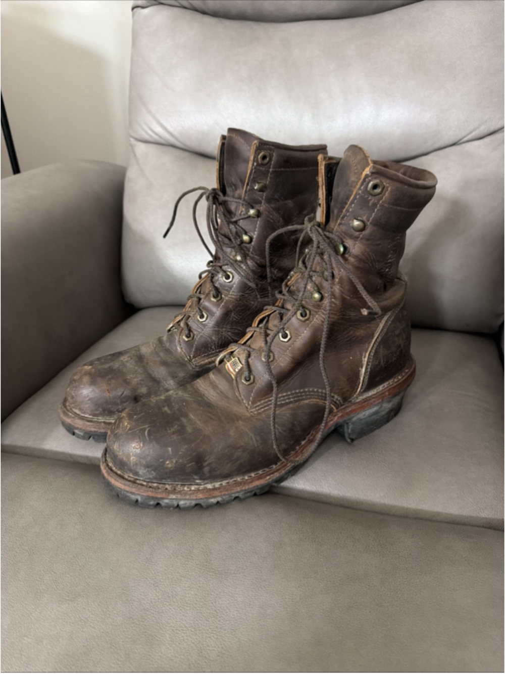 Chippewa Apache Loggers Rugged Work Boots 20091 USA Steel Toe Men's Size 11 D